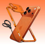 ChubbyArmor LiteGo - Ultra-Thin Metal Bumper Case With Lens Protector & GripRing Phone Stand For iPhone 17