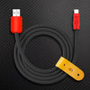 "ColorBlock Chubby" 240W Painted Fast Charging Cable - Red & Black
