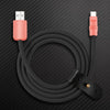"Black Chubby" 240W Charging Cable With Color Connectors - Pink
