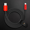 "Black Chubby" 240W Charging Cable With Color Connectors - Red