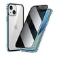 Anti-Peeping Double-Sided Glass Metal Transparent Mobile Phone Case For iPhone