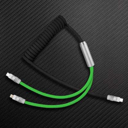 "Chubby Flex" 2 In 1 Spring ColorBlock Fast Charging Cable