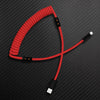 "Chubby Mood" Silicone Braided Fast Charging Cable #999 - Red