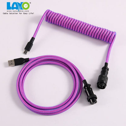 "Chubby" USB To Type C Spring Keyboard Cable