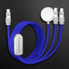 ChubbyCable Tri-Flex™:  100W 3-in-1 Fast Charging Cable with Soft Silicone & Apple Watch Charger - Dark Blue