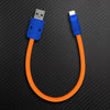 "Color Block Chubby"  Power Bank Friendly Cable - More colors - Orange+Blue