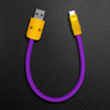 "Color Block Chubby"  Power Bank Friendly Cable - More colors - Purple+Yellow