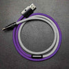 "ColorWeave Chubby" Vibrant Dual-Tone 240W Fast Charge Cable - More Colors - Grey+Purple
