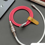 Colour-blocking Type-C Car Keyboard Charging Cable