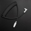 "Elbow Chubby" 240W Spring Cable With Mirrored Connector - Black