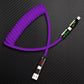 🆕"GlowCharge Pro" 240W 4-in-1 Spring Car Cable with Lights