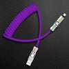 🆕"GlowCharge Pro" 240W 4-in-1 Spring Car Cable with Lights - Purple