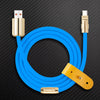 "Golden Chubby" Custom Gilded Fast Charge Cable - Blue