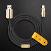 "Golden Chubby" Custom Gilded Fast Charge Cable - Black