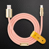 "Golden Chubby" Custom Gilded Fast Charge Cable - Pink