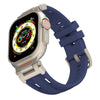 Mecha Dual Hole Silicone Band For Apple Watch - Midnight Blue