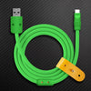 "Mono Chubby" Solid Color Silicone Charge Cable - Green