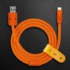"Mono Chubby" Solid Color Silicone Charge Cable - Orange