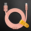 "Mono Chubby" Solid Color Silicone Charge Cable - Pink