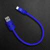 "Monochrome Chubby" Power Bank Friendly Cable - Silicone Material - Blue