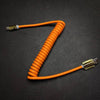 "Neon Chubby" Spring Charge Cable With Gold-plated Design - Orange