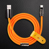 “Obsidian Edition” 240W Glossy Multi-Color Fast Charging Cable - Orange