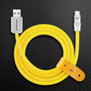 "See Through Chubby" Ultra Soft Transparent Braided Charging Cable - Yellow