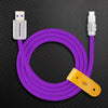 "Spiral Exture" 240W Metal Connect Fast Charging Cable - Purple