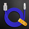 "Spiral Exture" 240W Metal Connect Fast Charging Cable - Blue