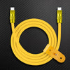 "TechnoGloss" 240W Reflective Shine Charge Cable (C+Lightning) - Yellow