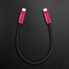 "TechnoGloss" 240W Reflective Shine Power Bank Friendly Cable - Black & Rose Red