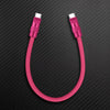 "TechnoGloss" 240W Reflective Shine Power Bank Friendly Cable - Rose Red