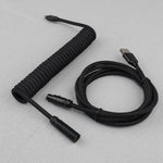 "Chubby" USB To Type C Spring Keyboard Cable