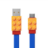 Building Block Design 100W Fast Charging Cable - Blue & Yellow