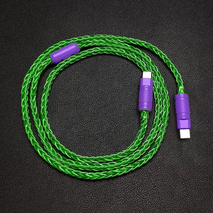 "Colorblock Chubby" Colorful Braided Fast Charging Cable